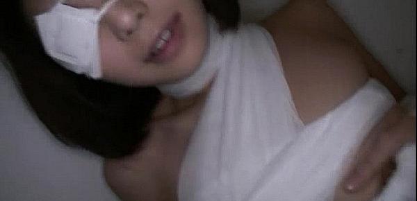  Big titty Azumi Harusaki is banged up like a mummy and her furry pussy is plunde